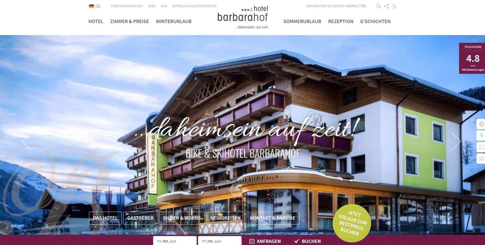 Roland Steger, 3***S Hotel Barbarahof - Saalbach Hinterglemm