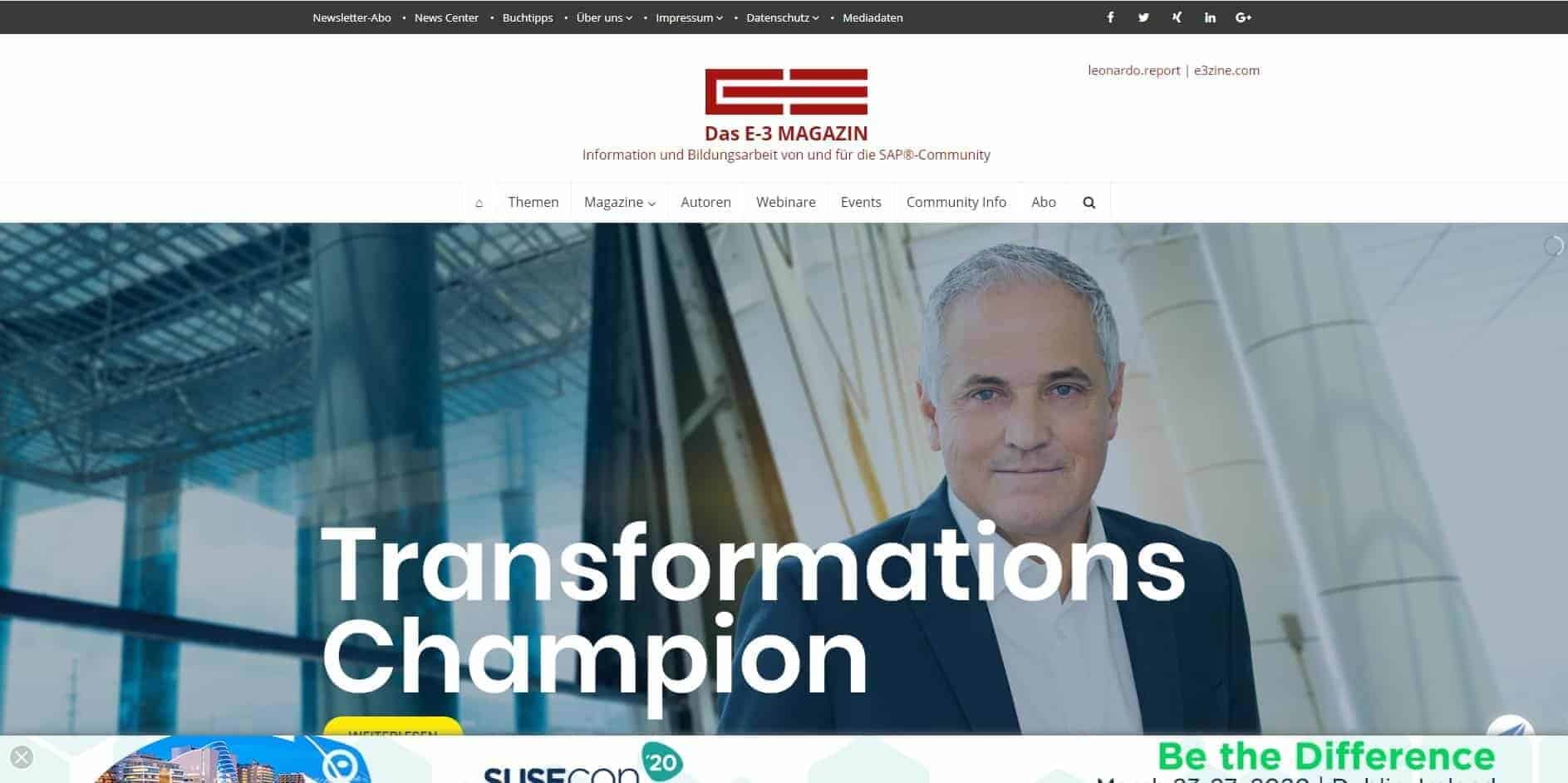 Peter Mavrakis, Das E-3 Magazin - Information und Bildungsarbeit von und für die SAP-Community
