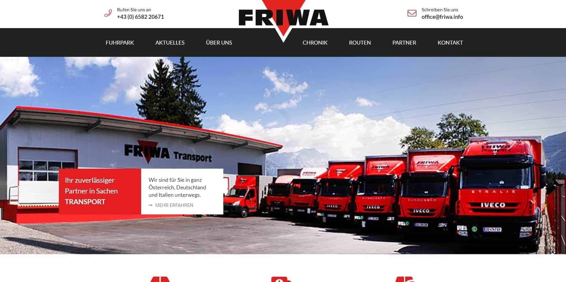 Friwa Transporte GmbH in Saalfelden