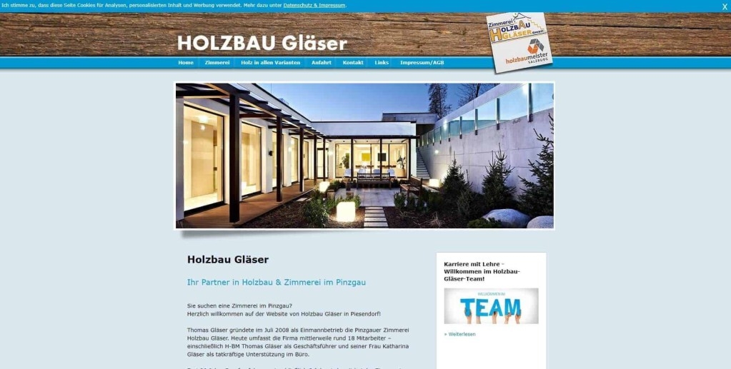 Holzbau Gläser GmbH in Piesendorf